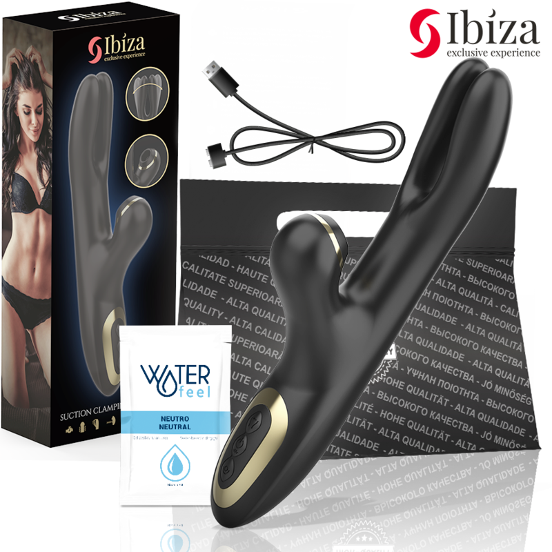 Ibiza - Doppelvibrator Klemme Schwarz