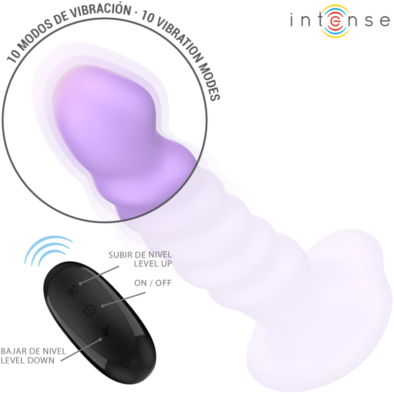 Intense - Brenda Vibrator Grã–Sse M Spiralendesign 10 Vibrationen Lila Fernbedienung