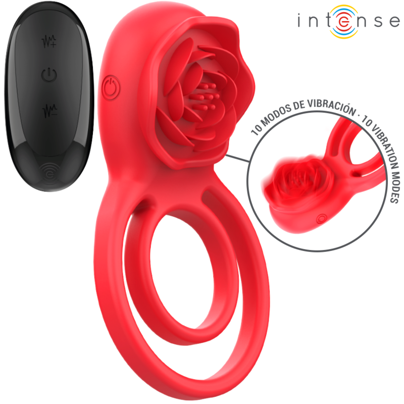 Intense - Gail Stimulator Rose 10 Vibrationen Rot Fernbedienung