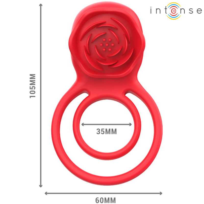 Intense - Gail Stimulator Rose 10 Vibrationen Rot Fernbedienung