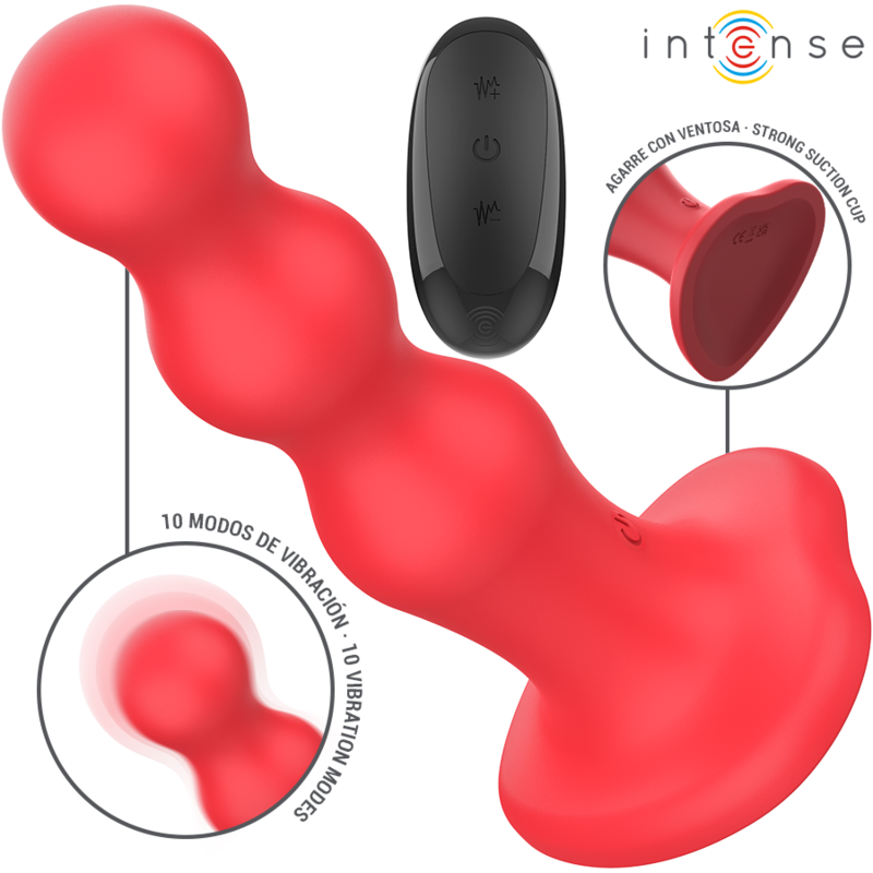 Intense - Cody Vibrator Mit Saugnã„Pfen Rote Fernbedienung