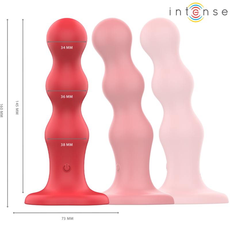 Intense - Cody Vibrator Mit Saugnã„Pfen Rote Fernbedienung