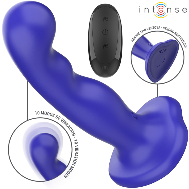Intense - Shorty Vibrator Mit Saugnã„Pfen Blau Fernbedienung