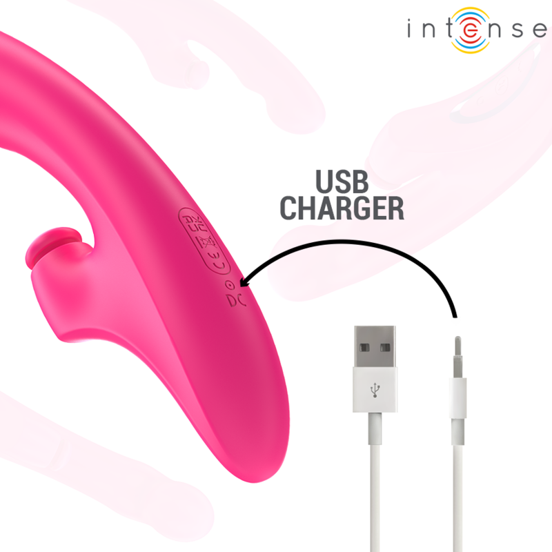 Intense - Emi Vibrator 13,5 Cm Multifunktion 3 In 1 10 Vibrationen Rosa