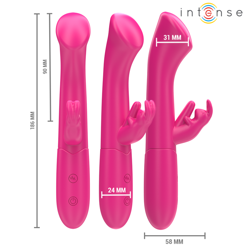Intense - Julieta Rabbit Vibrator 18,6 Cm 10 Vibrationen Rosa