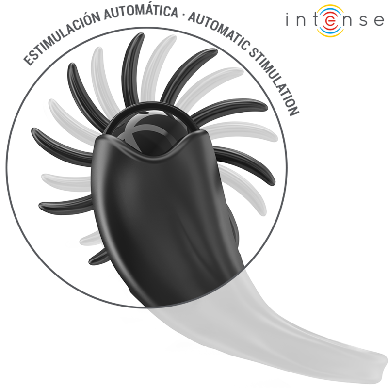 Intense - Mabel Vibrationsring 10 Vibrationen Mit Klitorisstimulator Schwarz