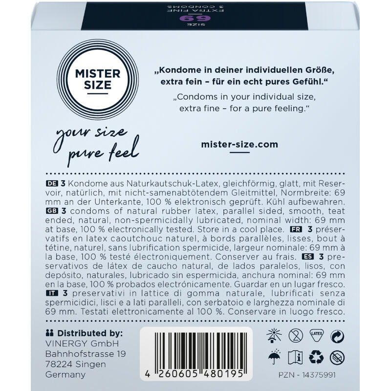 Mister Size - Kondome Grã–Sse Xxxl 69 Mm (3 Einheiten)