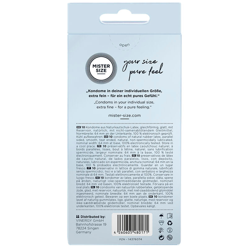 Mister Size - Kondome Grã–Sse Xxl 64 Mm (10 Einheiten)