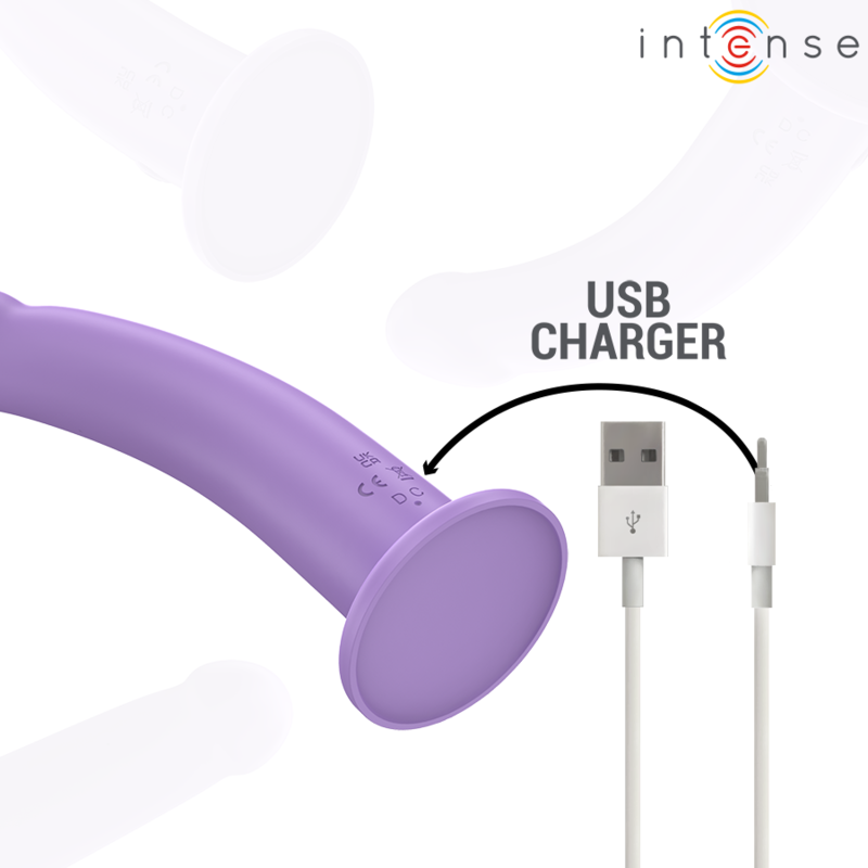 Intense - Eddie Vibrator 17,5 Cm 10 Vibrationen Lila Fernbedienung
