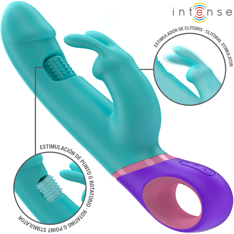 Intense - Monica Rabbit Vibrator Mit Rotierendem G-Spot-Stimulator Blau