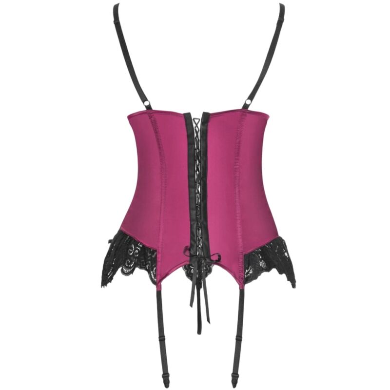 Livco Corsetti Fashion - Agrafena Cf 90436 Korsett + Tanga Burgunder S/M