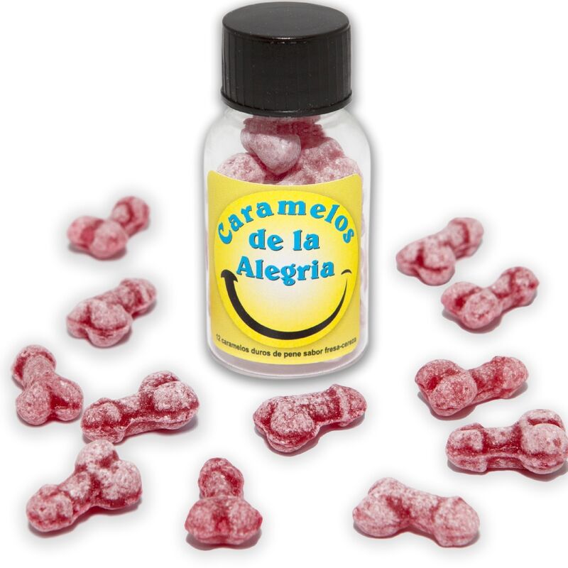 Diablo Picante - 12 Penisfã–Rmige Joy-Bonbons Erdbeere/Kirsche