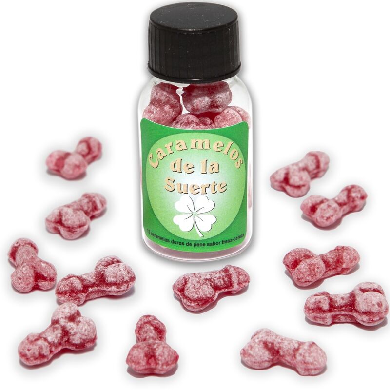 Diablo Picante - 12 Penisfã–Rmige Glãœcksbonbons Erdbeere/Kirsche