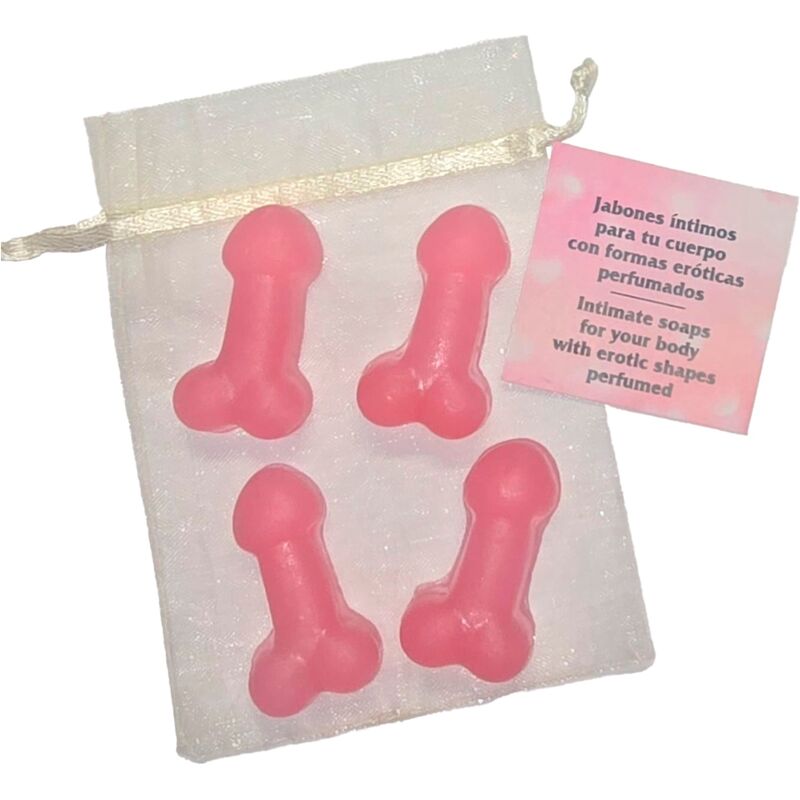 Diablo Picante - 4 Parfãœmierte Miniseifen In Penisform, Rosa