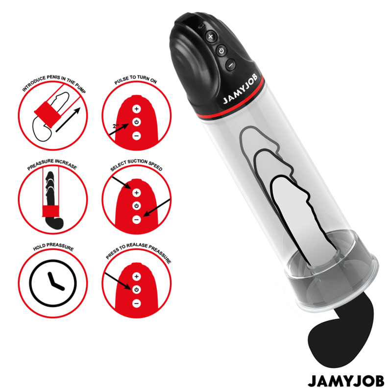 Jamyjob - Xpand Automatische Pumpe 3 Saugstufen Grau