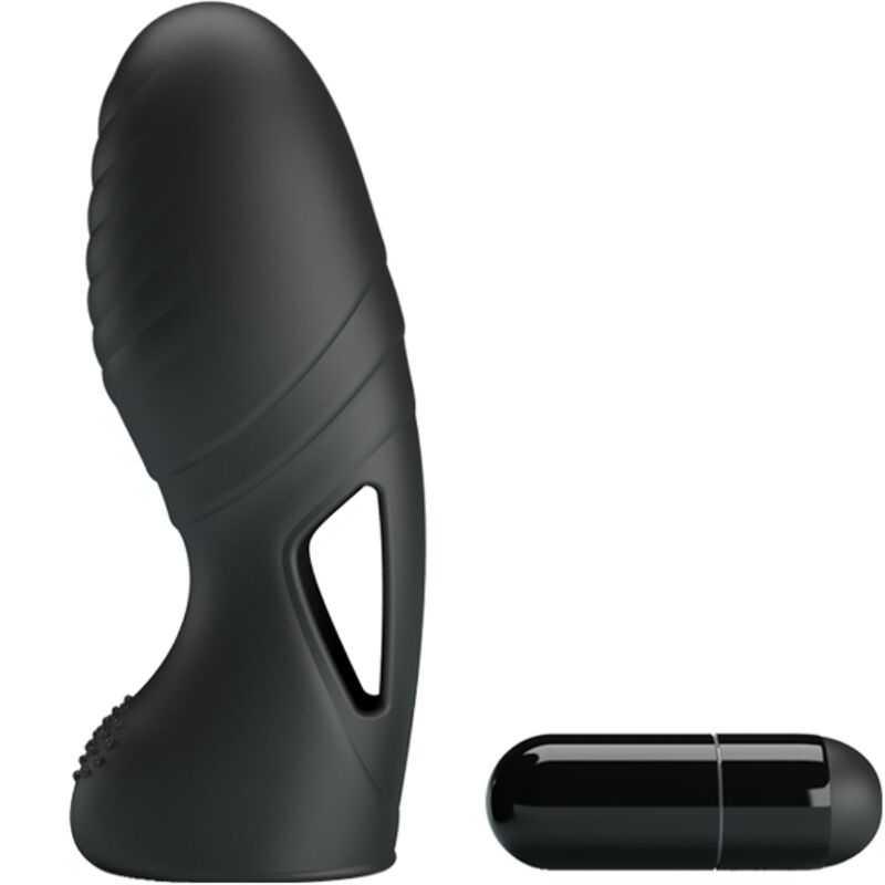 Pretty Love - Alan Silikon-Fingervibrator Schwarz