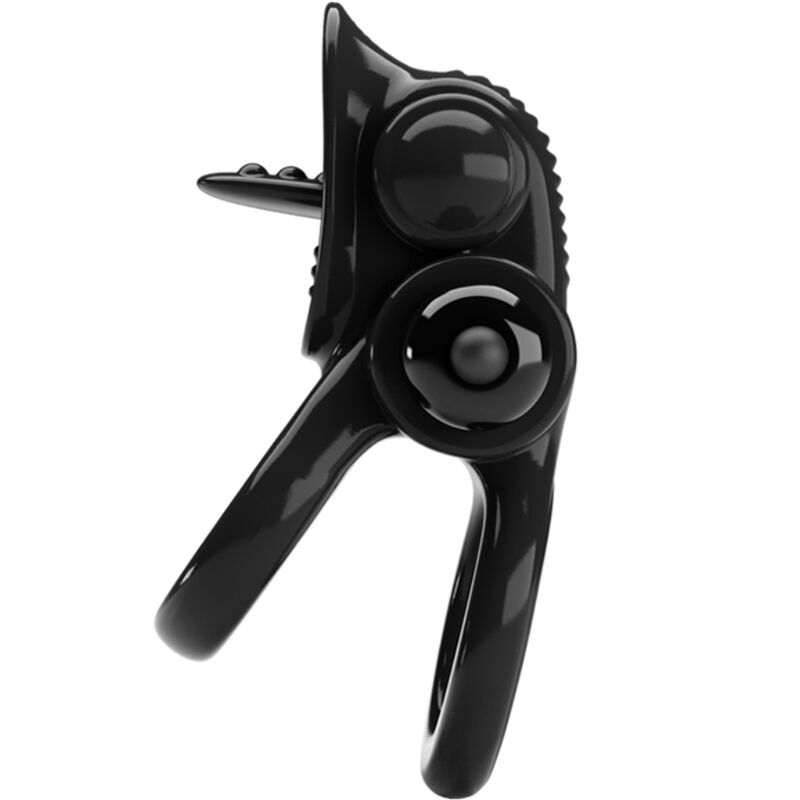 Pretty Love - Passionate Ring Dual Vibrating Ring + Clitoral Stimulator Black