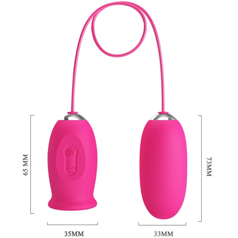 Pretty Love - Daisy Vibrating Egg + Clitoral Stimulating Tongue Pink