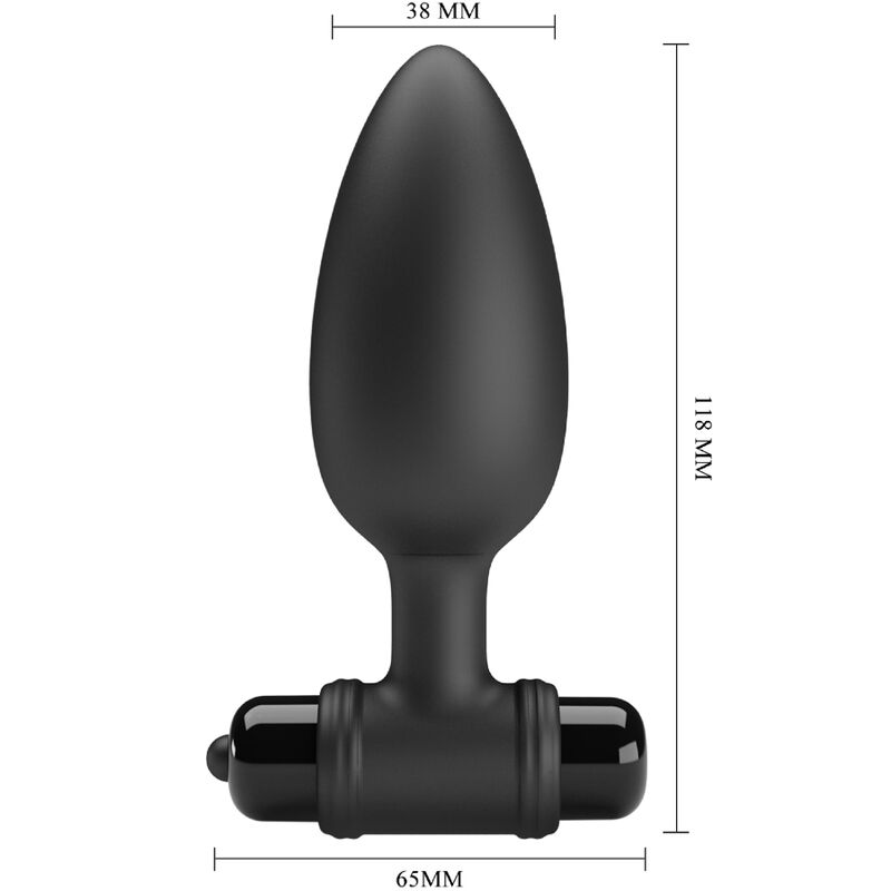 Pretty Love - Vibra Butt Plug 2 Anal Plug 10 Vibrationen Schwarz