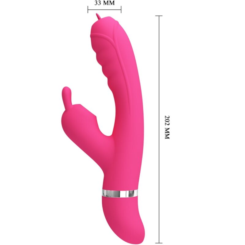 Pretty Love - Phoenix Multifunctional Rabbit Vibrator Pink