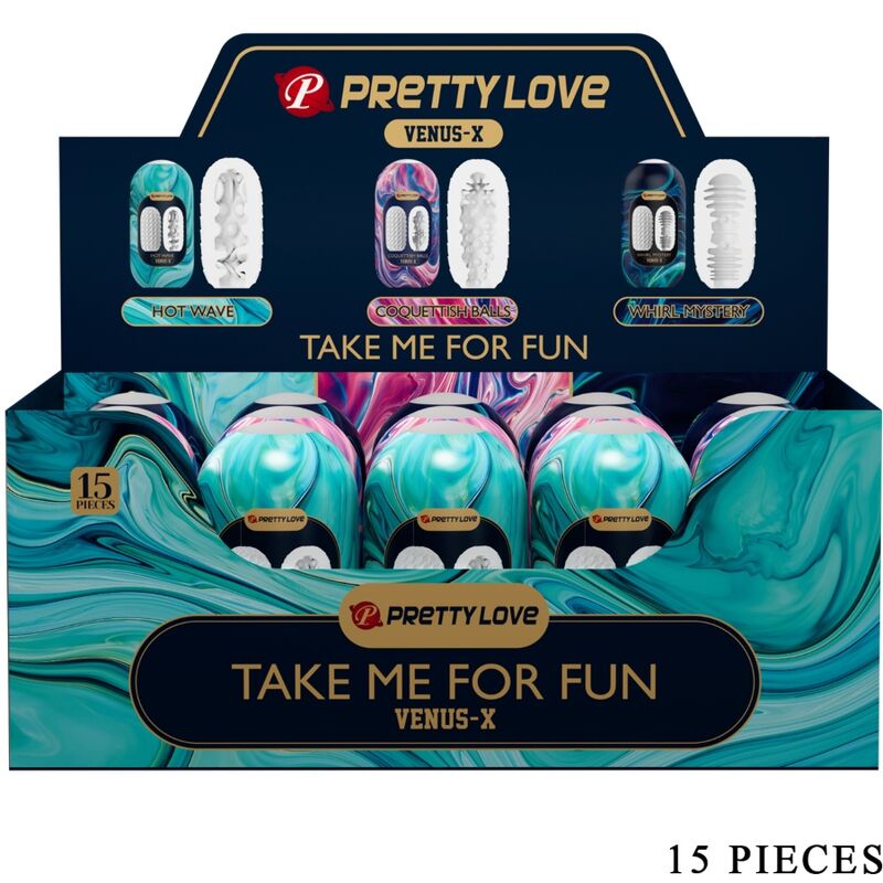 Pretty Love - Venus X 15 Mã„Nnliche Masturbatoren Aus Silikon, Weiss