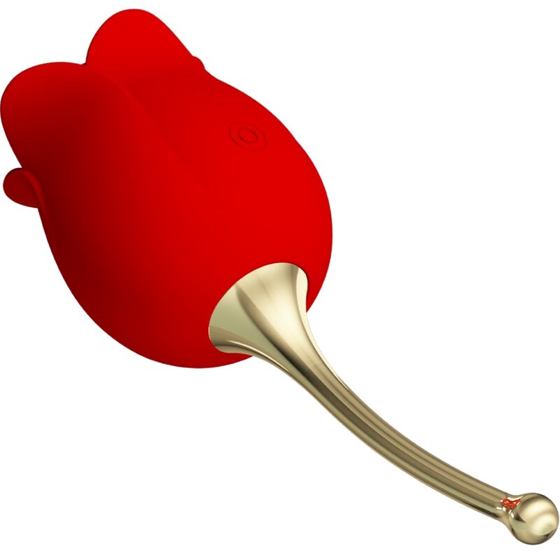 Pretty Love - Rose Lover Rose Clitoral Stimulator 12 Vibrations Red