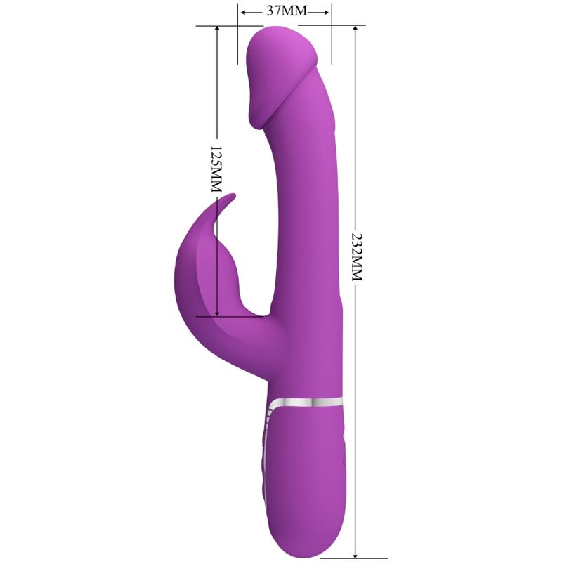 Pretty Love - Kampas 3 In 1 Multifunktions-Rabbit-Vibrator Lila