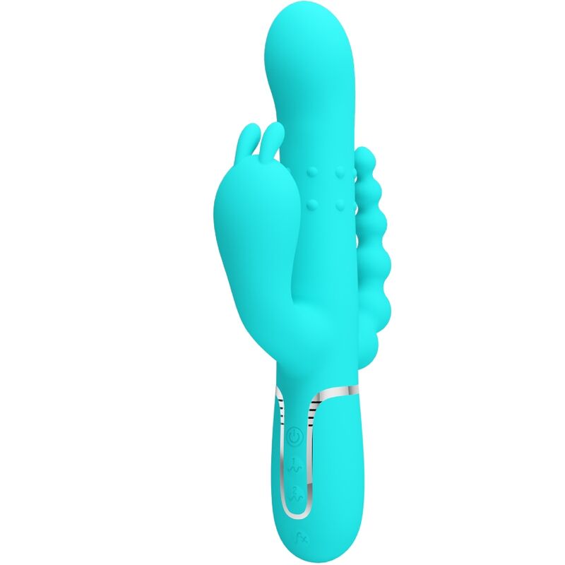 Pretty Love - Cammy 4 In 1 Multifunktions-Dreifacher Rabbit-Vibrator Blau