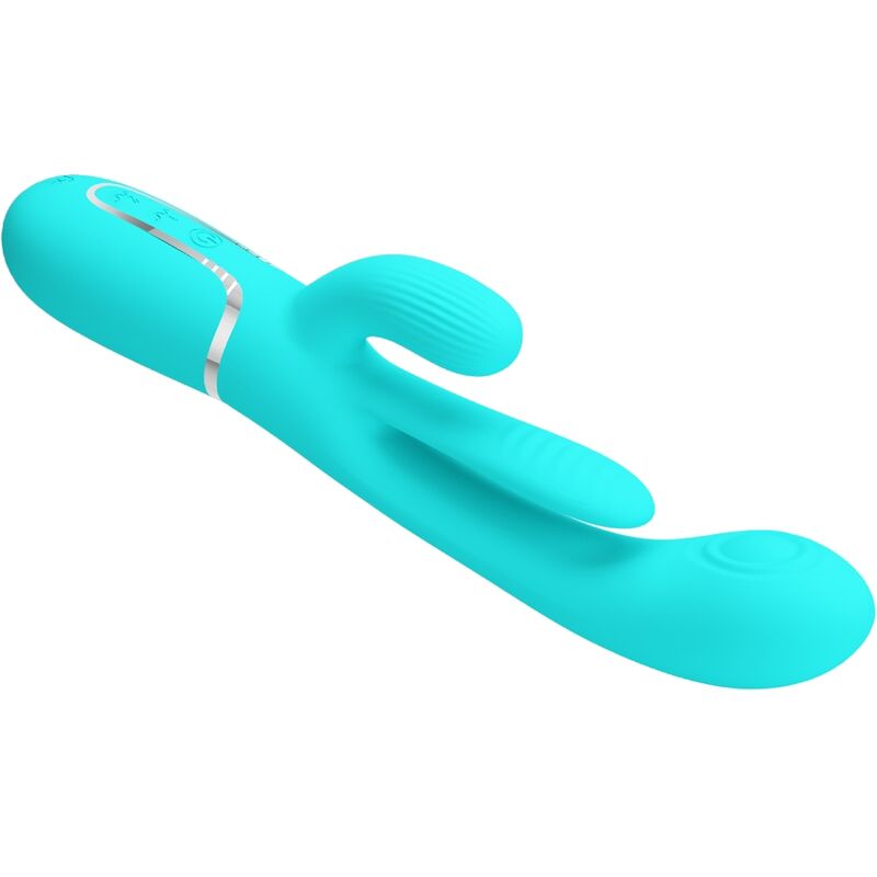Pretty Love - Shania Triple Rabbit Multifunktionsvibrator 3 In 1 Blau