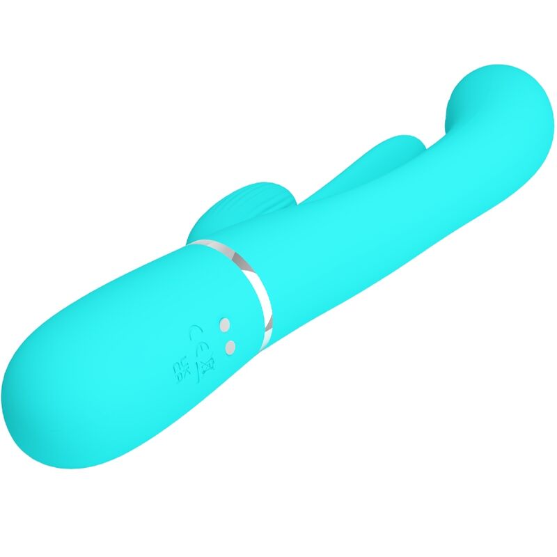 Pretty Love - Shania Triple Rabbit Multifunktionsvibrator 3 In 1 Blau