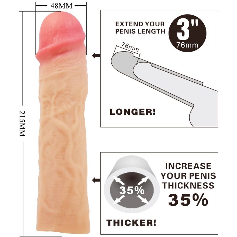 Pretty Love - Derek Penishãœlle Mit 7,6 Cm Verlã„Ngerung Fleisch