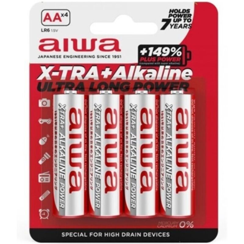 Aiwa - X-Tra Alkaline Aa Alkaline Batterie Lr6 Blister*4