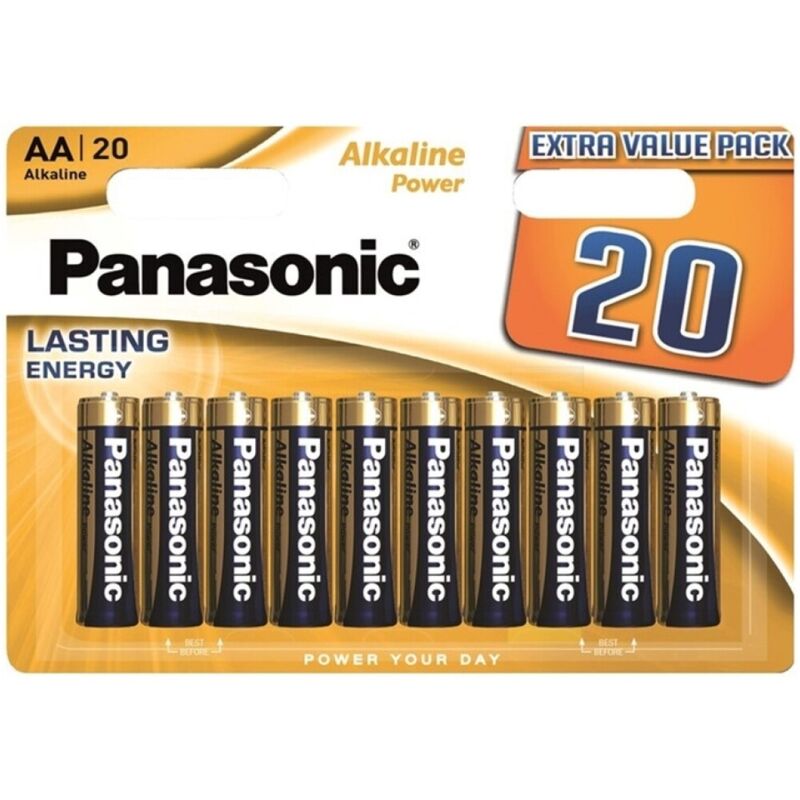 Panasonic - Alkaline-Batterie Aa Lr6, Bronze, Blisterpackung Mit 20 Stãœck