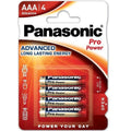 Panasonic -  Pro Power Alkaline Aaa Batterie Lr03 Blister*4