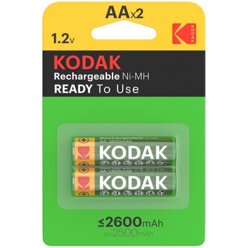 Kodak - Hr6 Aa 2600 Mah Wiederaufladbare Batterie Blister*2