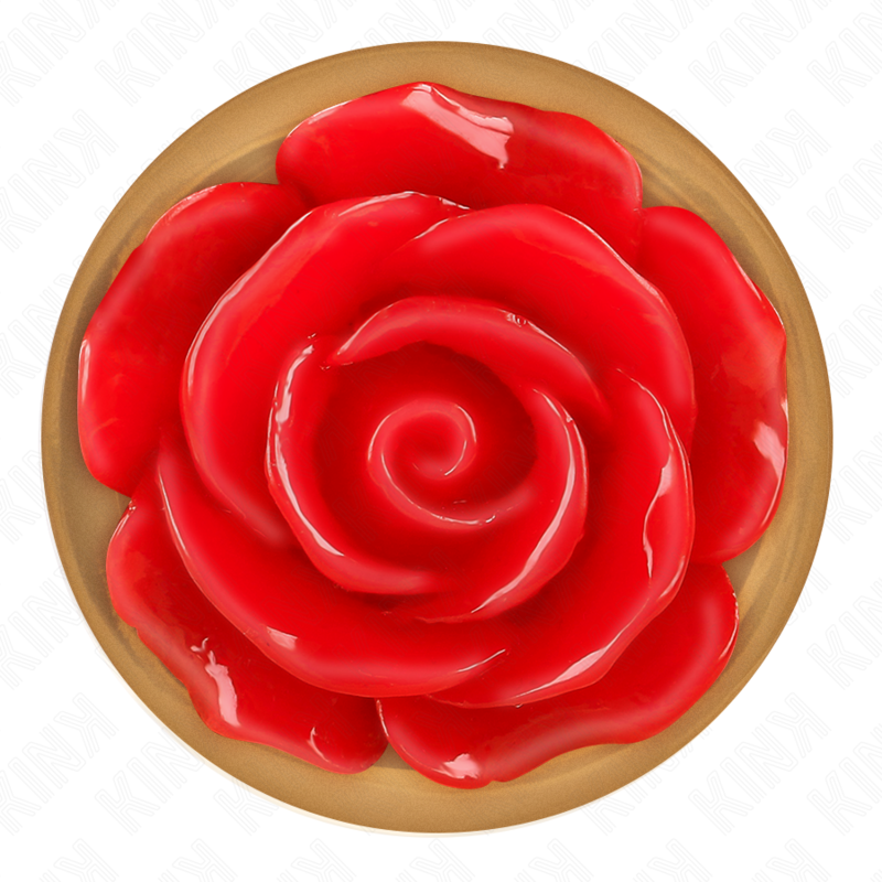 Kink - Rosa Goldener Analstecker Mit Roter Rose M