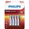 Philips - Power Alkaline-Batterie Aaa Lr03, Blister*4