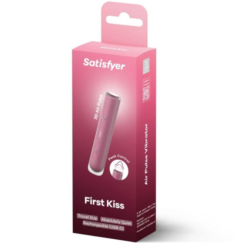 Satisfyer - First Kiss Wave Klitoris-Stimulator Granat