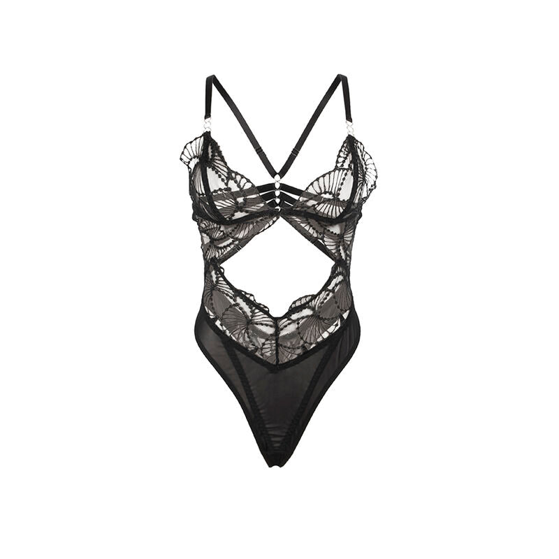 Subblime - 955229 Transparenter Body Mit Hohlspitze Schwarz L/Xl
