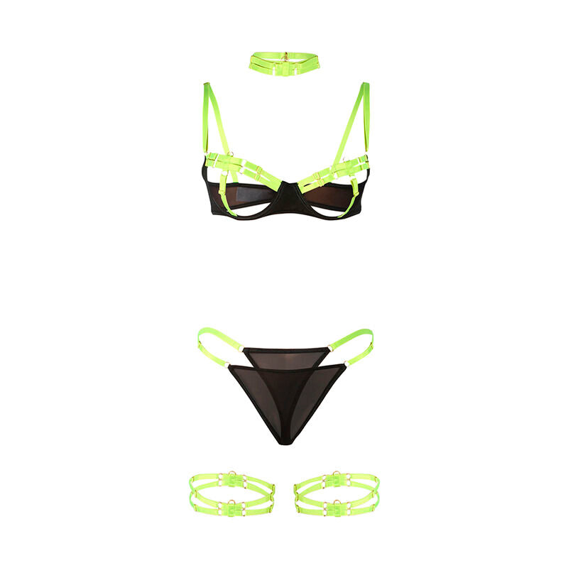 Subblime - 955281 Bh-Set Mit Halskette Und Beindetails Fluoreszierendes Grãœn L/Xl