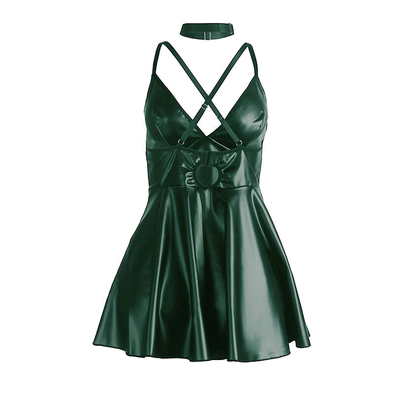 Subblime - 955434 Kleid Mit Grãœnen Ledertrã„Gern S/M