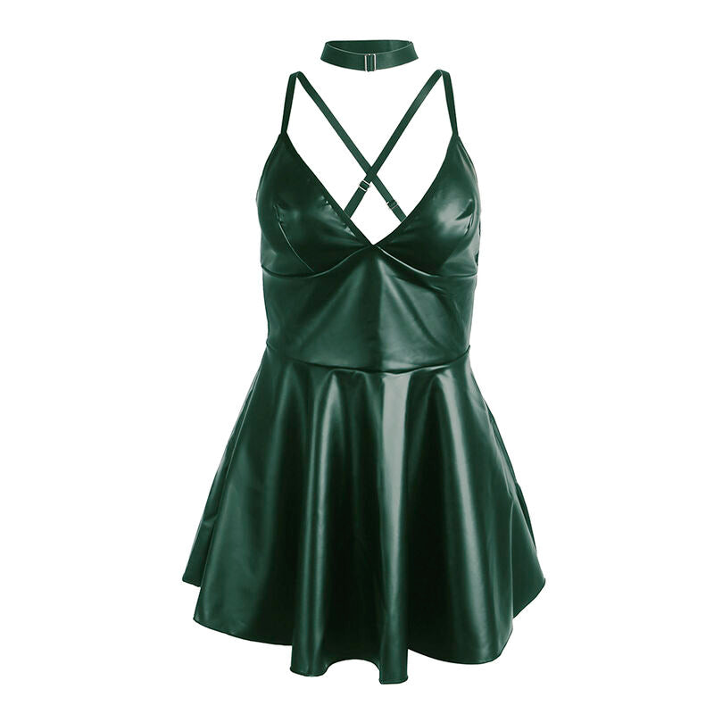 Subblime - 955441 Kleid Mit Grãœnen Ledertrã„Gern L/Xl