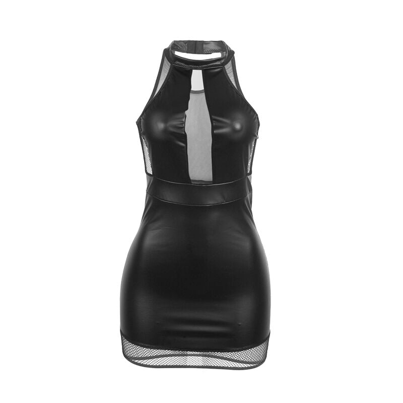 Subblime - 955489 Neckholder-Kleid Mit Transparenzen, Schwarz, L/Xl