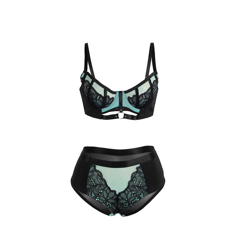 Subblime - 955557 Grãœnes Lackleder-Netz-Zipper-Bh-Set S/M