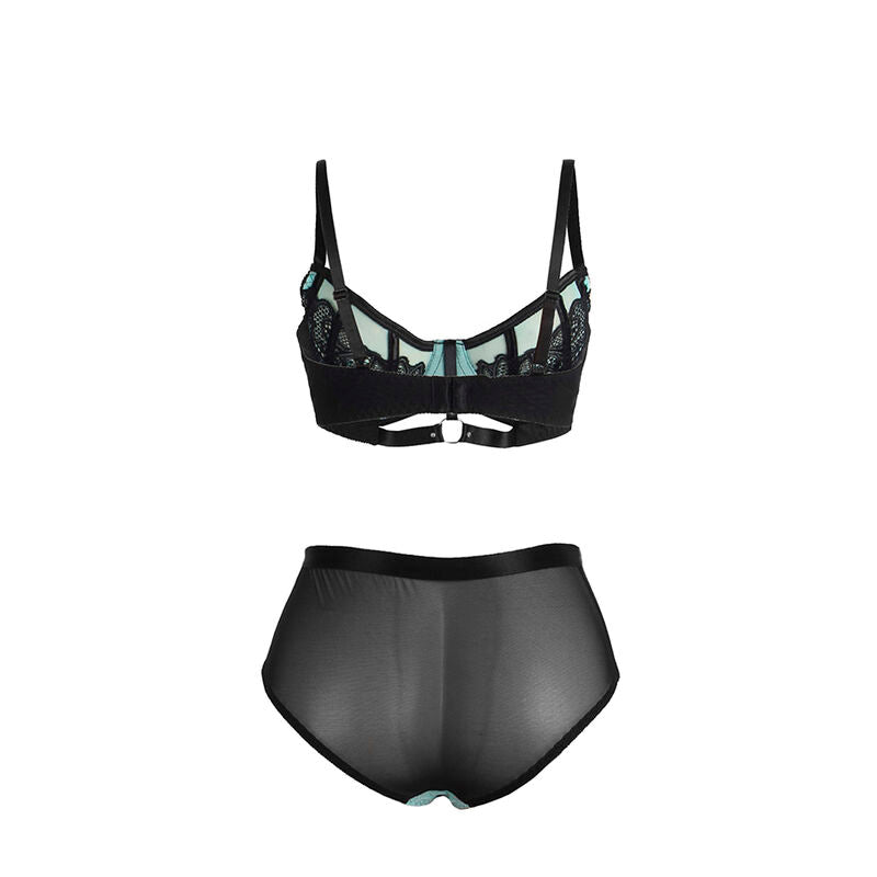 Subblime - 955557 Grãœnes Lackleder-Netz-Zipper-Bh-Set S/M