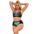 Subblime - 955564 Grãœnes Lackleder-Netz-Zipper-Bh-Set L/Xl