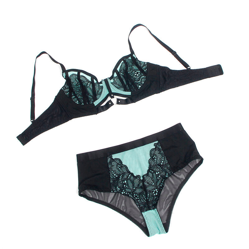 Subblime - 955557 Grãœnes Lackleder-Netz-Zipper-Bh-Set S/M