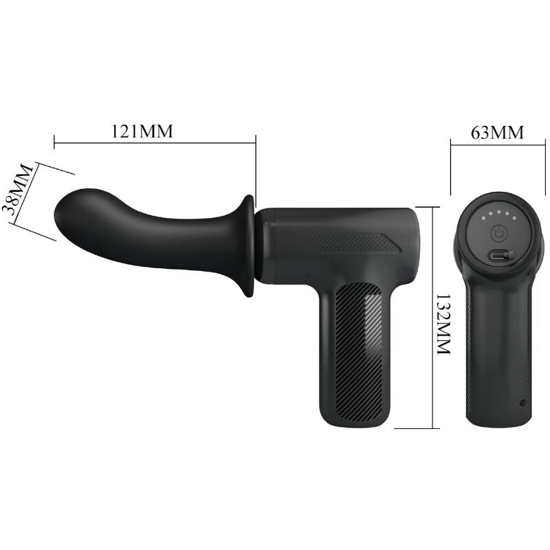 Pretty Love - Dj Doctor Massager 5 Einstellungen Schwarz