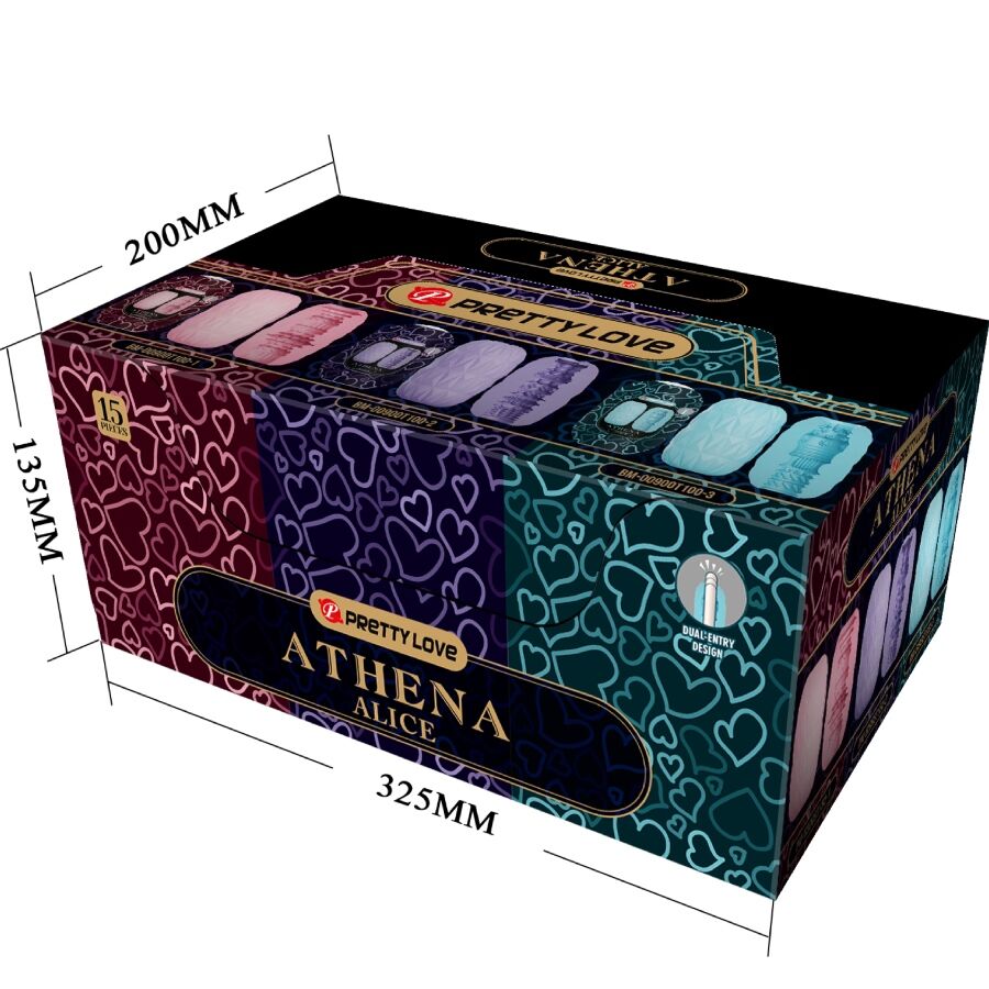 Pretty Love - Athena Alice Pack 15 Verschiedene Mã„Nnliche Masturbatoren