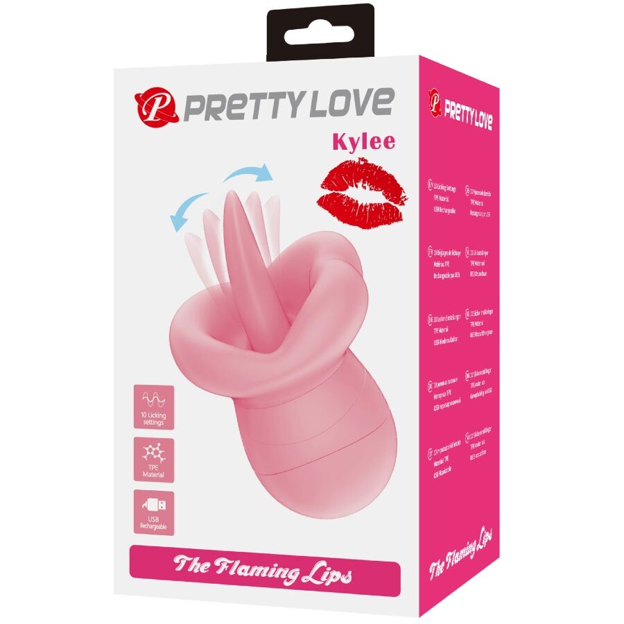 Pretty Love - Kylee Zungen-Klitoris-Stimulator 10 Vibrationen Nude Pink